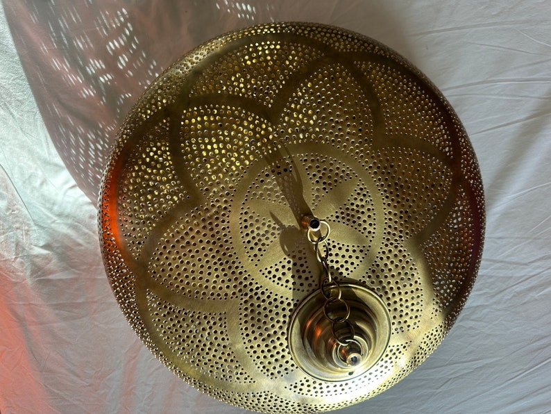 Order by Size : Moroccan Handmade Brass Ceiling Pendant Light (Fariha)