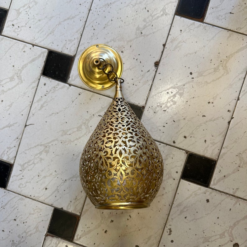 Order by Size : Moroccan Handmade Brass Ceiling Pendant Light (Nariman)