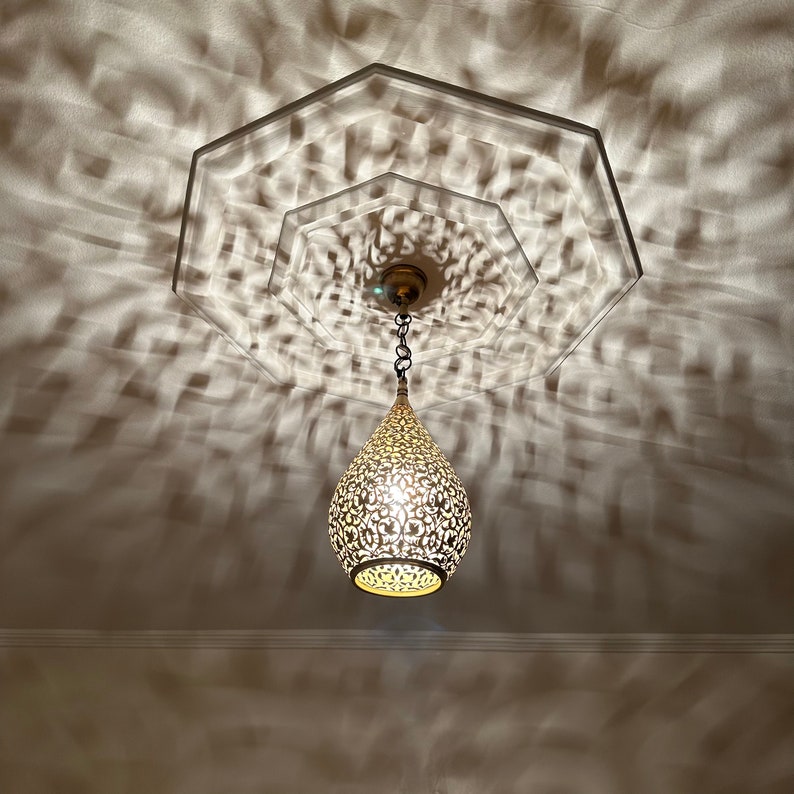 Order by Size : Moroccan Handmade Brass Ceiling Pendant Light (Nariman)