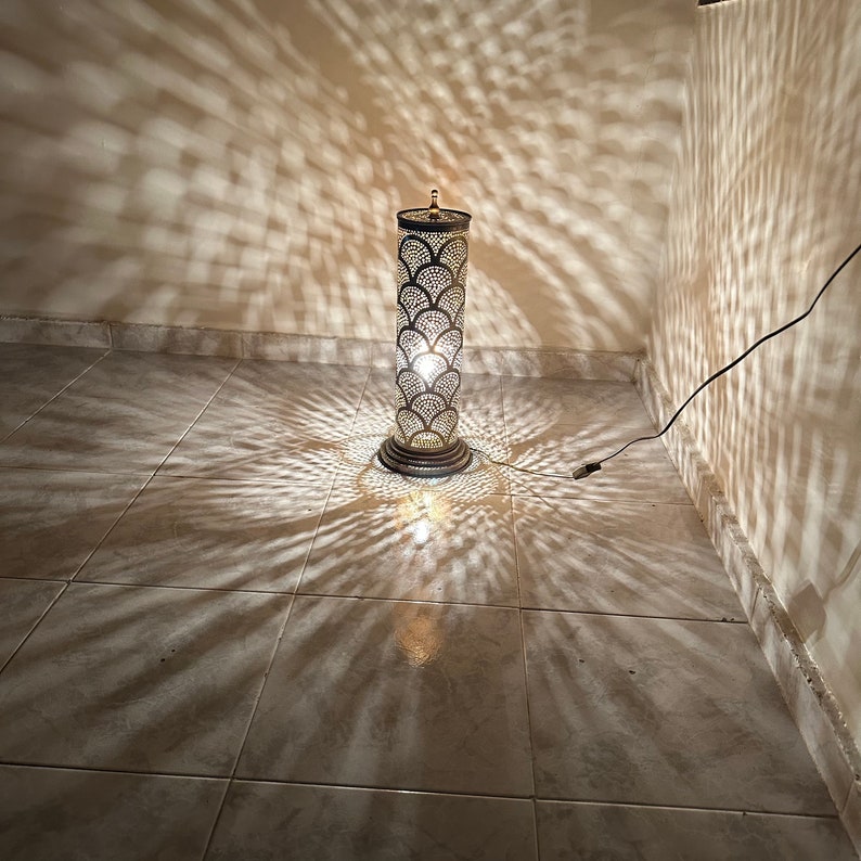Order by Size : Moroccan Handmade Brass Table Lamp (Joud)