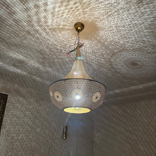 Moroccan Handmade Brass Ceiling Pendant Light (Lalla)