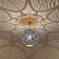 Order by Size : Moroccan Handmade Brass Ceiling Pendant Light (Gulnaz)