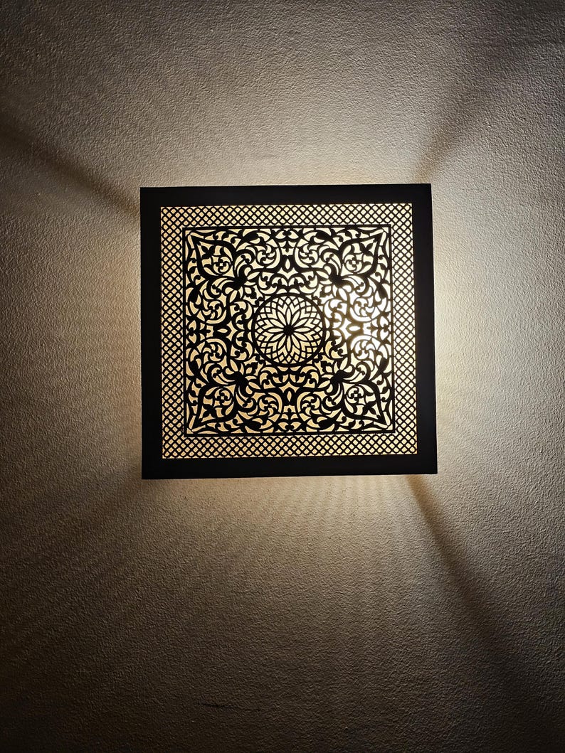 Order by Size : Moroccan handmade brass wall light lamp (dakhla)