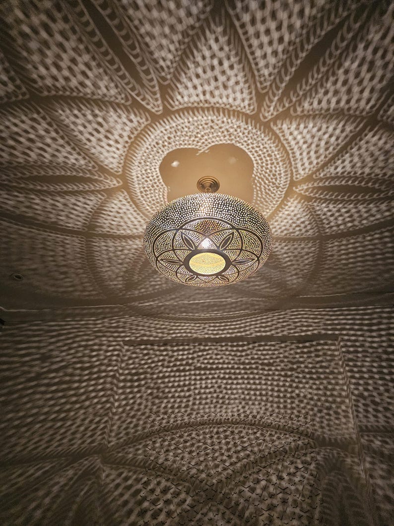 Order by Size : Moroccan handmade brass Ceiling pendant light  ( Najwa )