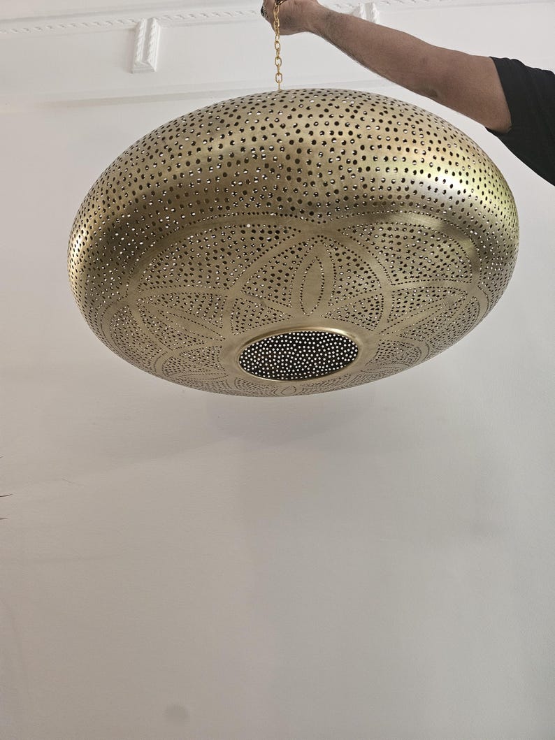 Order by Size : Moroccan handmade brass Ceiling pendant light  ( Najwa )