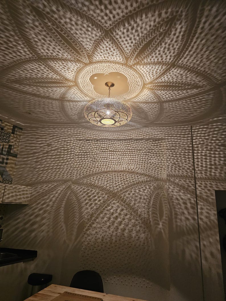 Order by Size : Moroccan handmade brass Ceiling pendant light  ( Najwa )