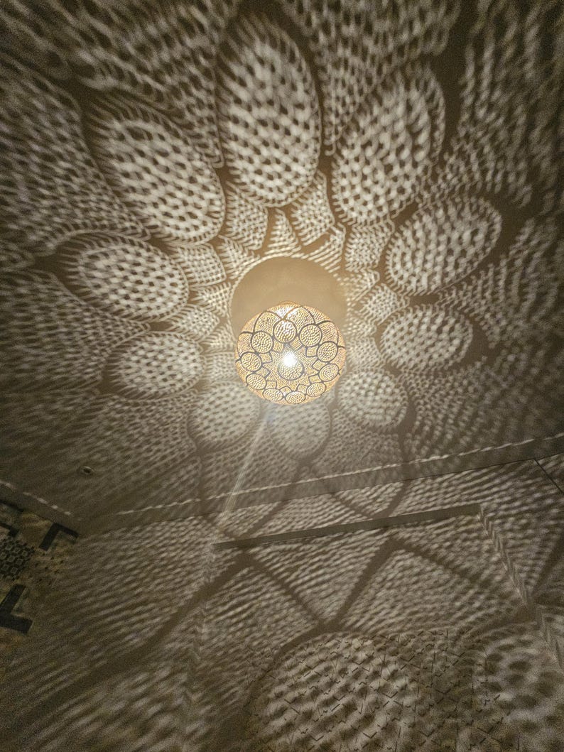 Order by Size : Moroccan handmade brass Ceiling pendant light  ( Munira )
