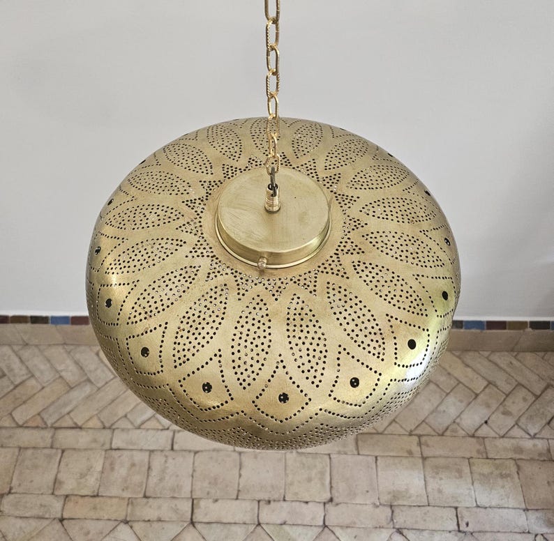 Order by Size : Moroccan handmade brass Ceiling pendant light  ( Munira )