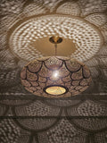 Order by Size : Moroccan handmade brass pendant light  (Yumna)