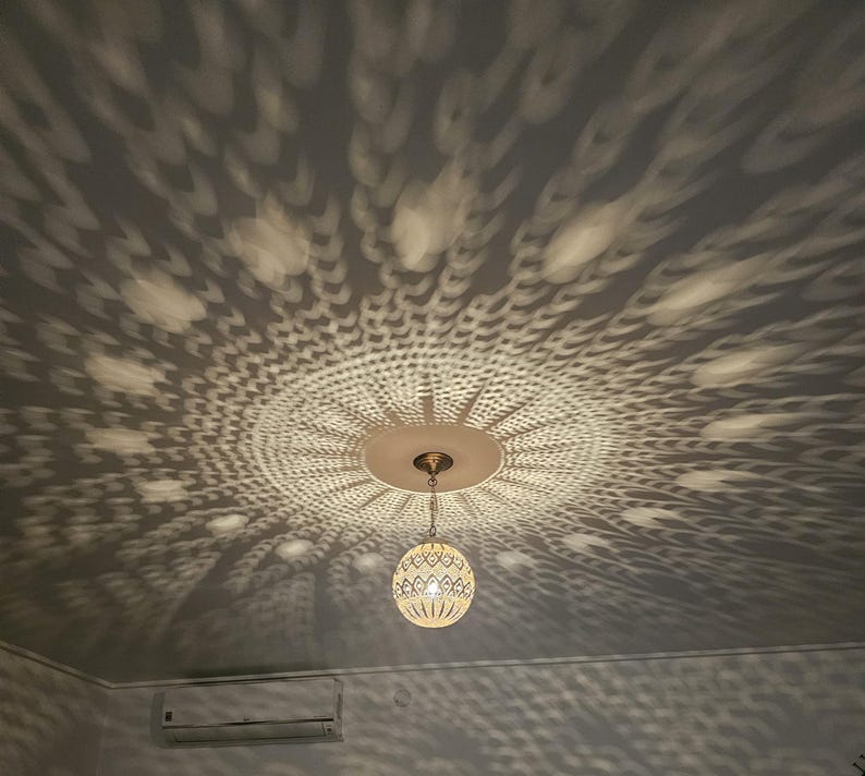 Order by Size : Moroccan Handmade Brass Ceiling Pendant Light (Shahira)