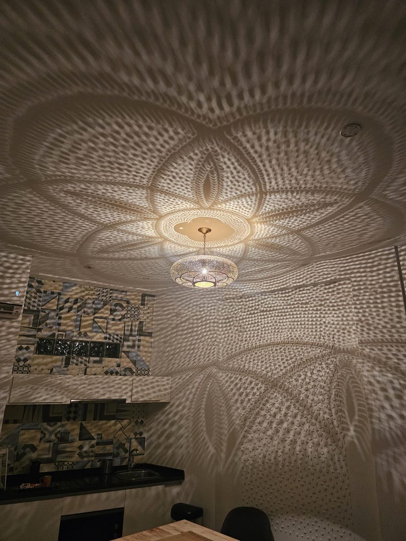 Order by Size : Moroccan handmade brass Ceiling pendant light  ( Najwa )