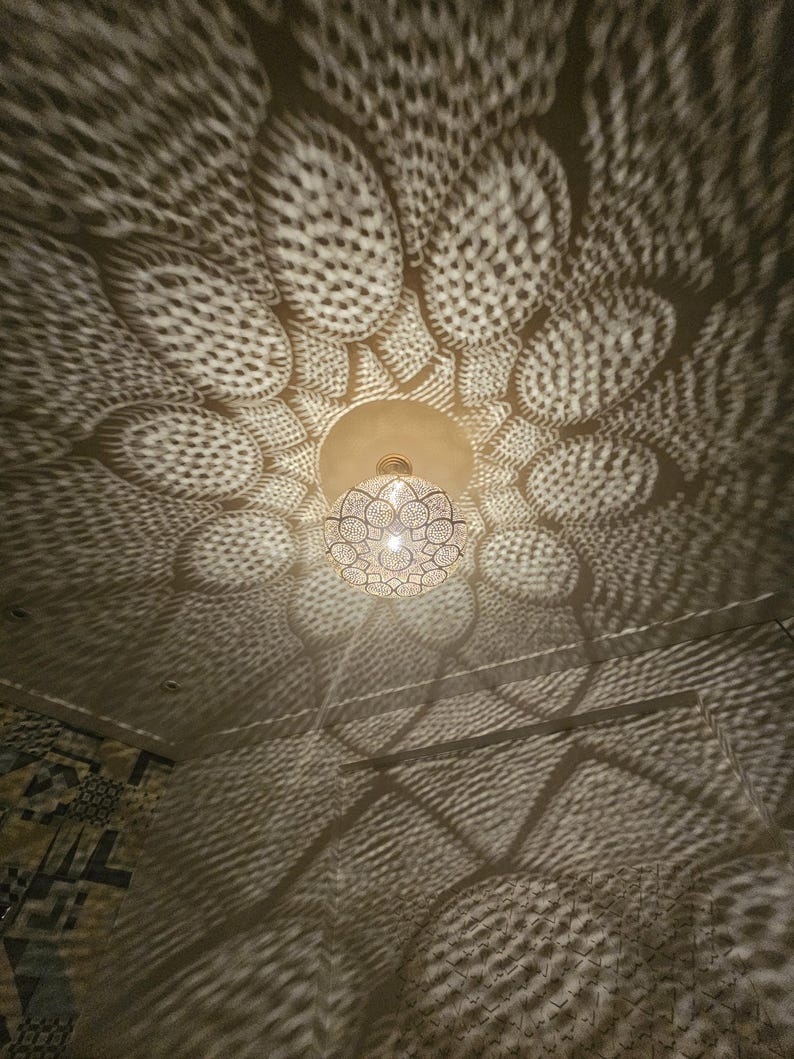 Order by Size : Moroccan handmade brass Ceiling pendant light  ( Munira )