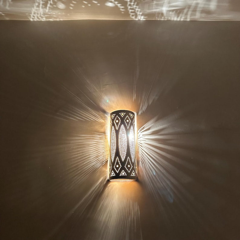 Order by Size : Moroccan handmade sconce brass wall light  ( Iqra )