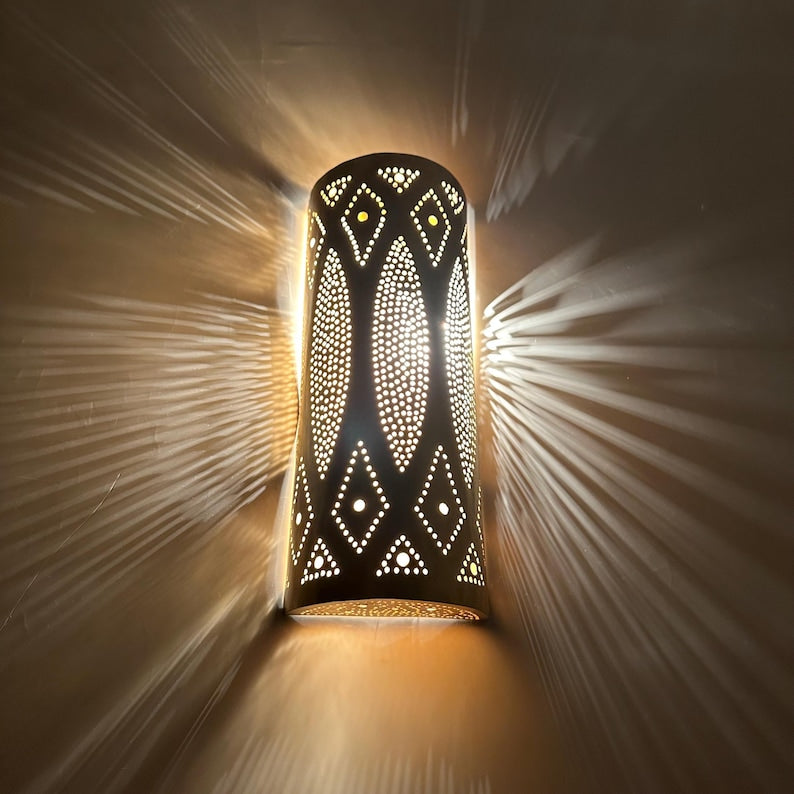 Order by Size : Moroccan handmade sconce brass wall light  ( Iqra )