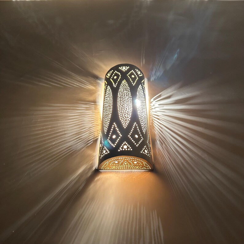 Order by Size : Moroccan handmade sconce brass wall light  ( Iqra )