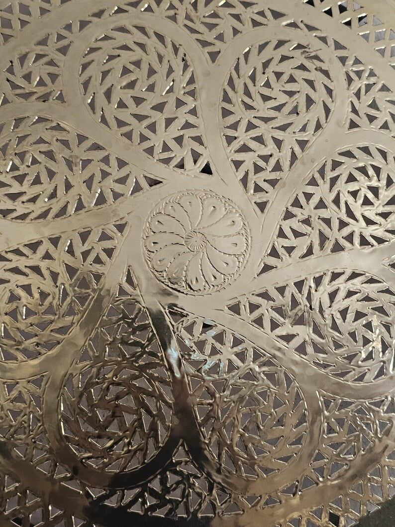 Order by Size : Moroccan handmade brass round wall light lamp (chefchaouen)