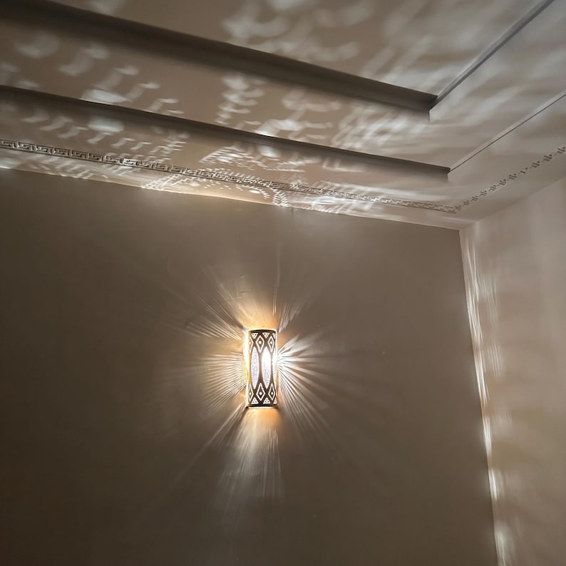 Order by Size : Moroccan handmade sconce brass wall light  ( Iqra )