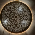 Order by Size : Moroccan handmade brass round wall light lamp (Tinghir)