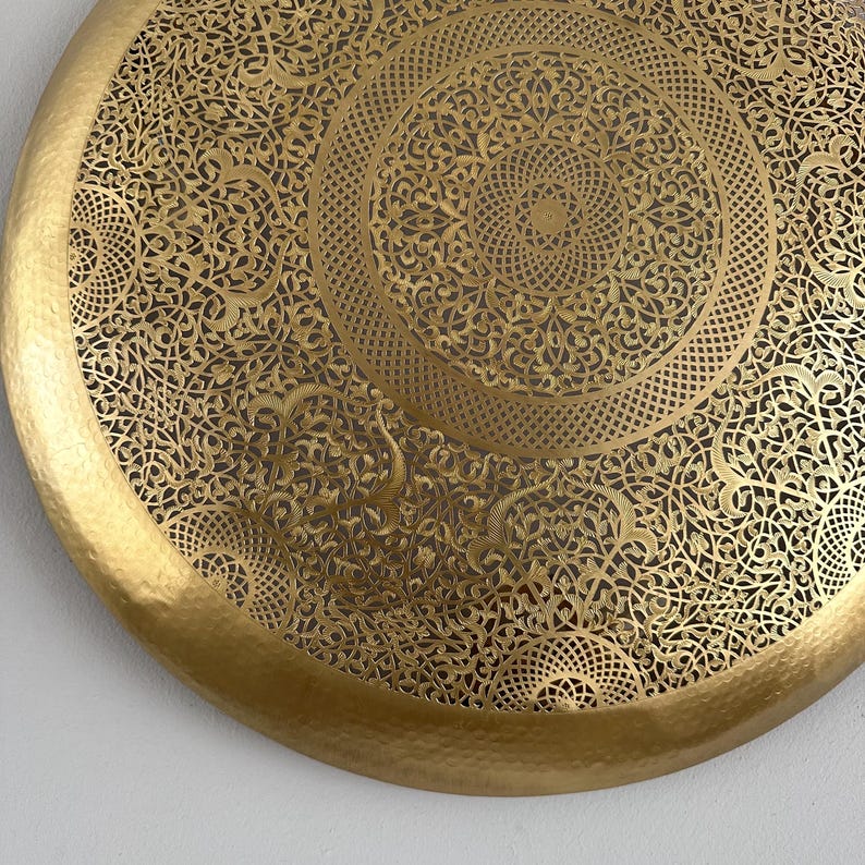 Order by Size : Moroccan handmade brass round wall light lamp ( Azilal)