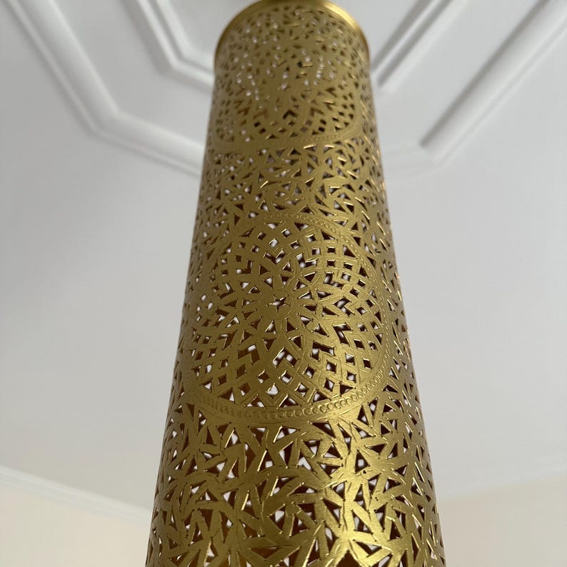 Order by Size : Moroccan Handmade Brass Ceiling Pendant Light (Mala)