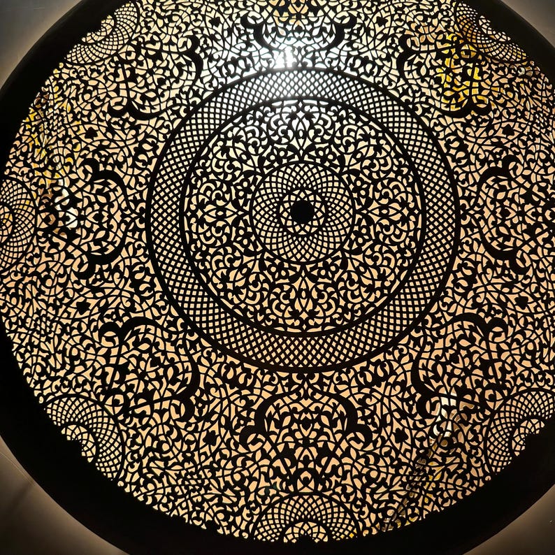 Order by Size : Moroccan handmade brass round wall light lamp ( Azilal)