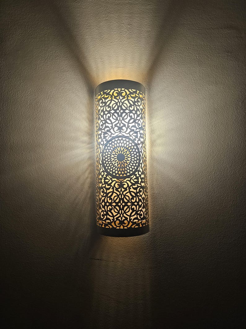 Moroccan handmade sconce brass wall light (aghroud)
