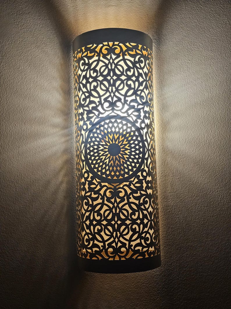Moroccan handmade sconce brass wall light (aghroud)