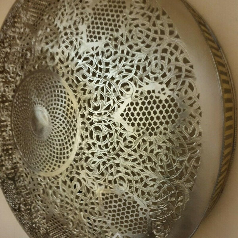 Order by Size : Moroccan handmade brass round wall light lamp ( nador)