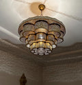 Order by Size : Moroccan Handmade Brass Ceiling Pendant Light (Malak)