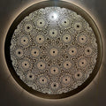 Order by Size : Moroccan handmade brass round wall light lamp (Houceima)