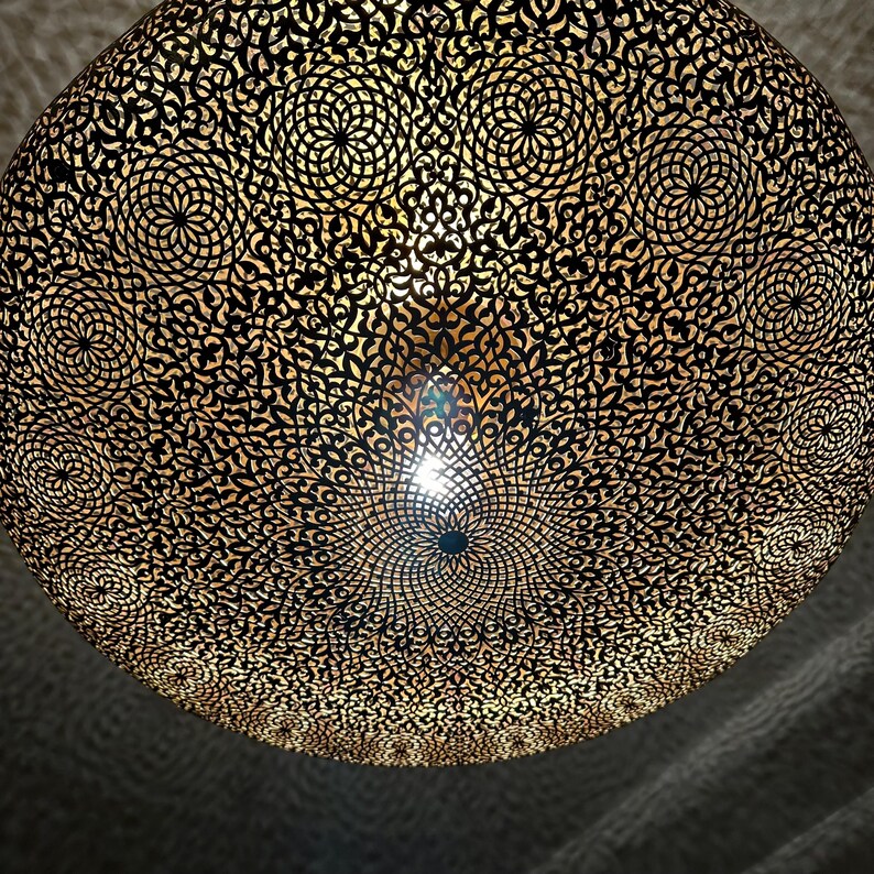 Order by Size : Moroccan Handmade Brass Ceiling Pendant Light (Amalina)