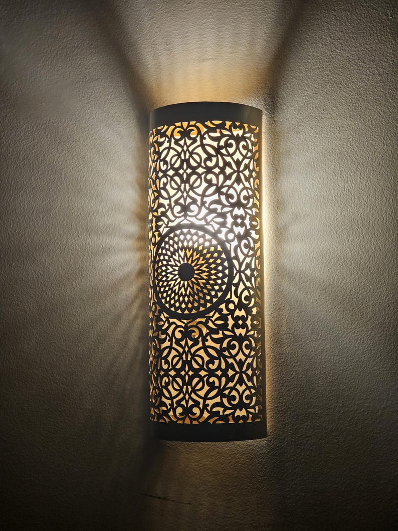 Moroccan handmade sconce brass wall light (aghroud)