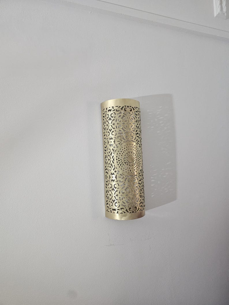 Moroccan handmade sconce brass wall light (aghroud)