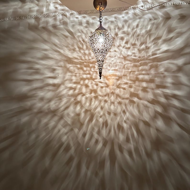 Order by Size : Moroccan Handmade Brass Ceiling Pendant Light (Raja)