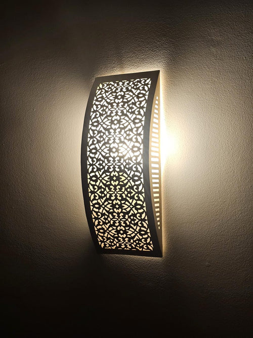 Moroccan handmade sconce brass wall light (kenza)