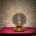 Order by Size : Moroccan Handmade Brass Table Lamp (Leila)