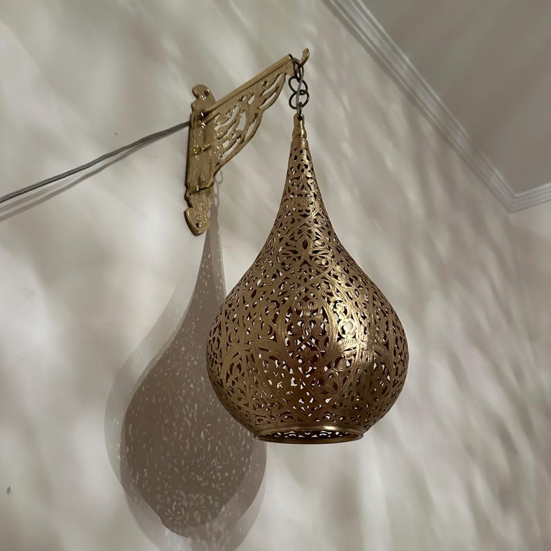 Moroccan handmade sconce brass wall light (Liyana)