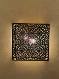 Order by Size : Moroccan handmade brass round wall light lamp (Merzouga)