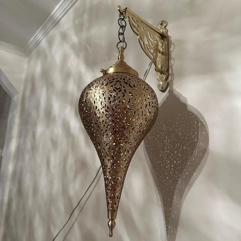 Moroccan handmade sconce brass wall light (Zoya)