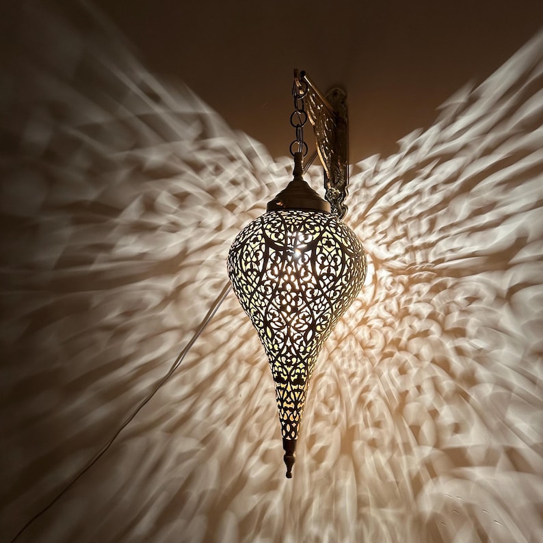 Moroccan handmade sconce brass wall light (Zoya)
