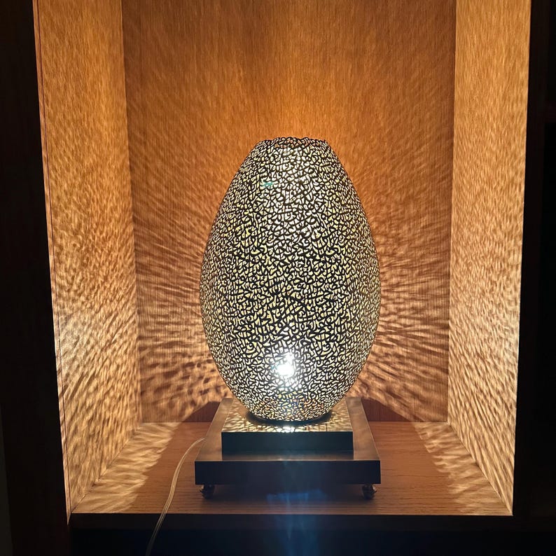 Moroccan Handmade Brass Table Lamp (Kunood)