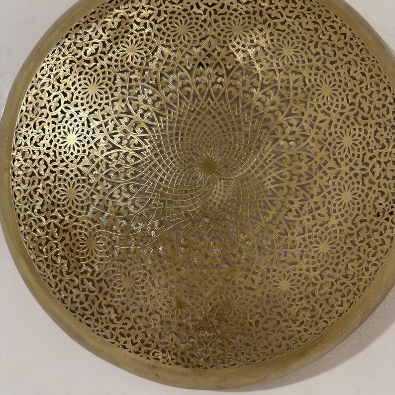 Order by Size : Moroccan handmade brass round wall light lamp (zagora)