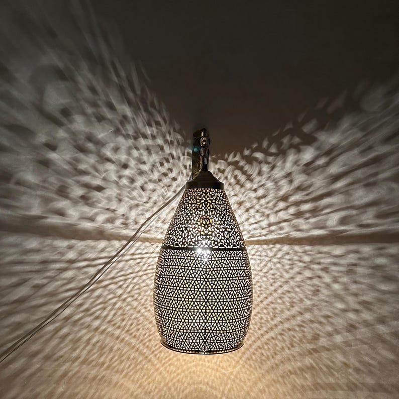 Moroccan handmade sconce brass wall light (Elina)