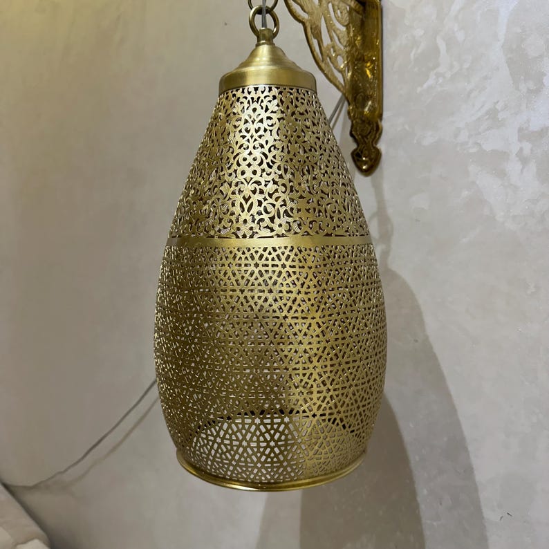 Moroccan handmade sconce brass wall light (Elina)
