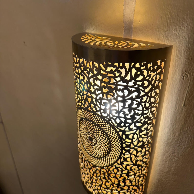 Order by Size : Moroccan handmade sconce brass wall light  (Farah )