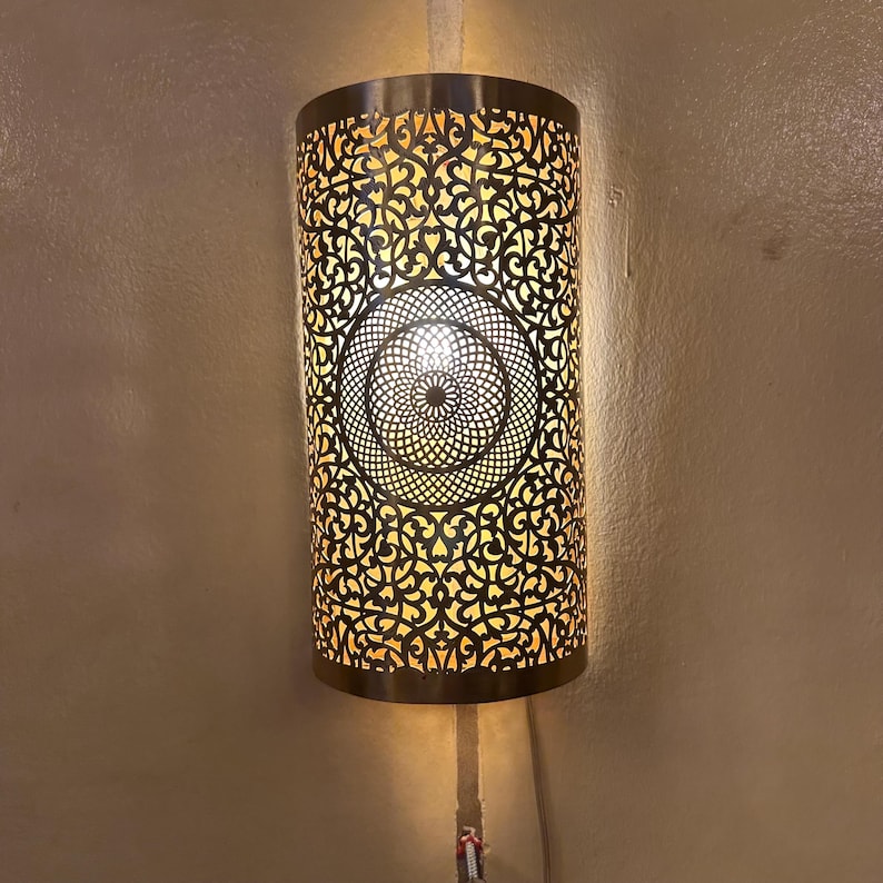 Order by Size : Moroccan handmade sconce brass wall light  (Farah )