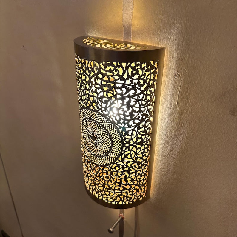 Order by Size : Moroccan handmade sconce brass wall light  (Farah )