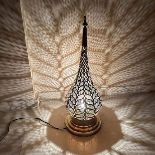 Moroccan Handmade Brass Table Lamp (Dalal)