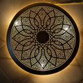 Order by Size : Moroccan handmade brass round wall light lamp ( kenitra)