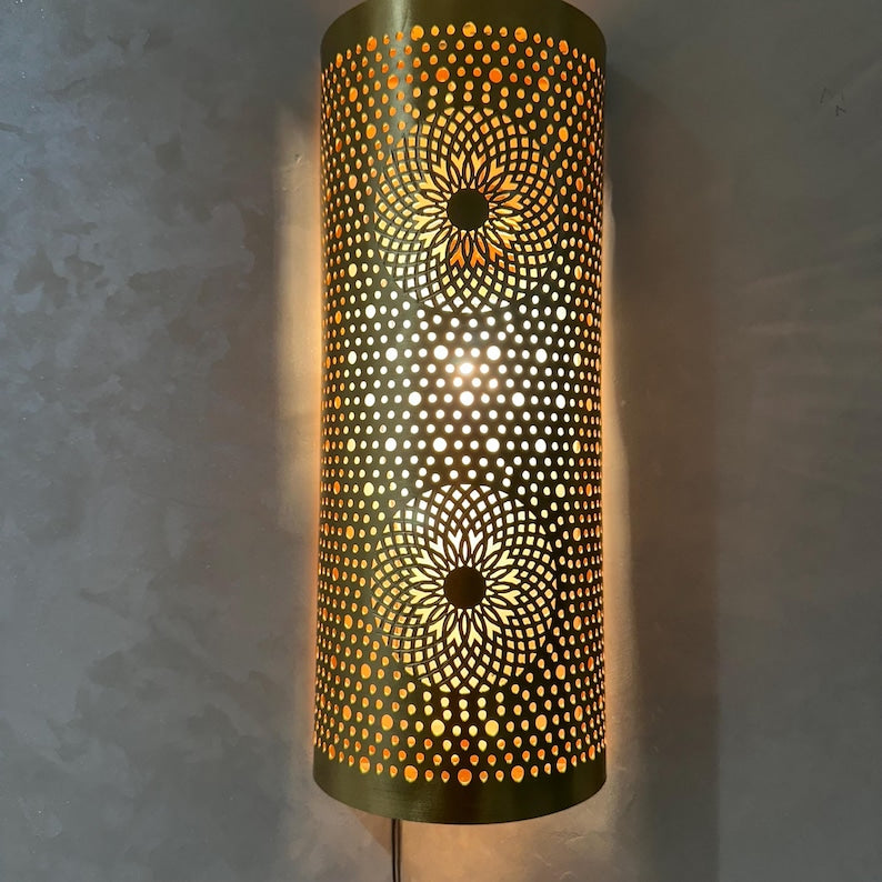 Order by Size : Moroccan handmade sconce brass wall light  ( Talia )